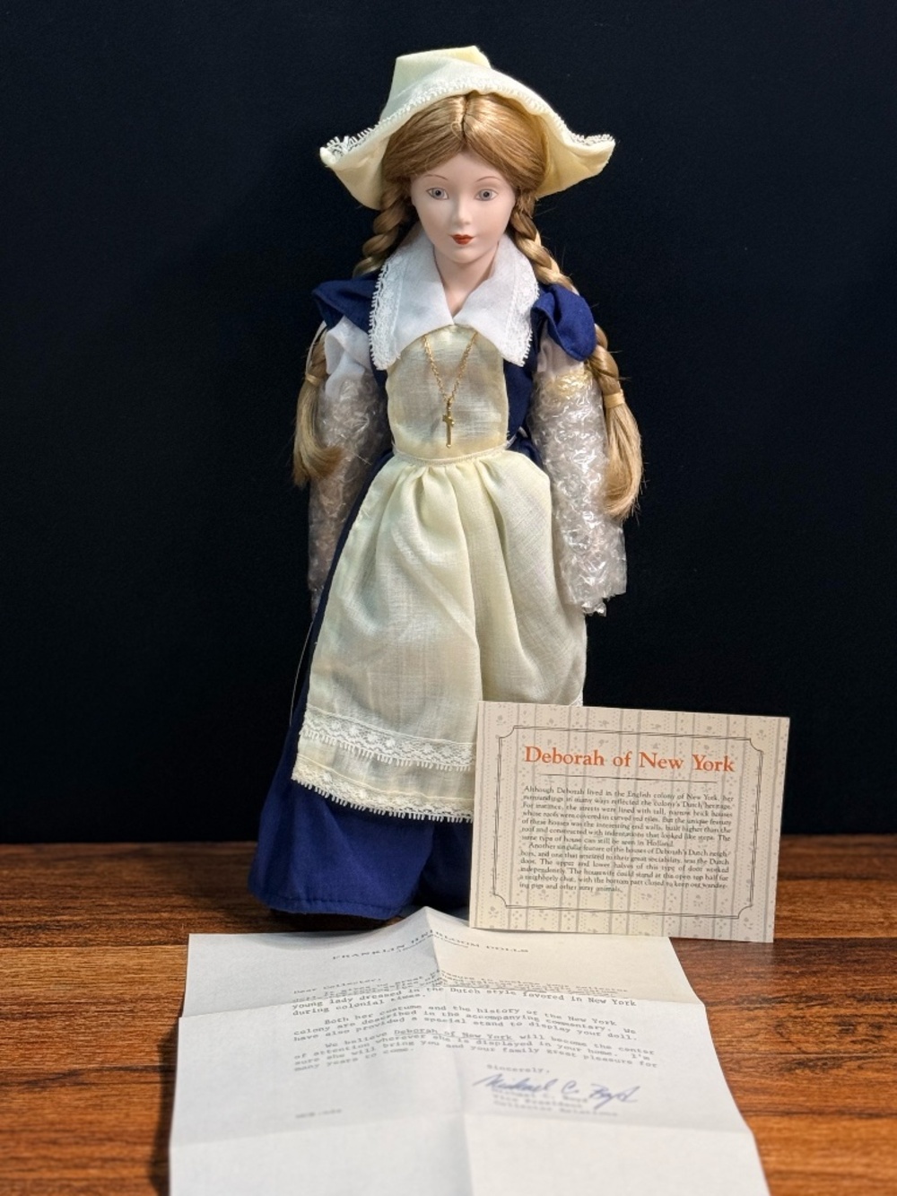 FRANKLIN HEIRLOOM DOLLS "Deborah of New York” Collector Doll in Dutch Clothing
